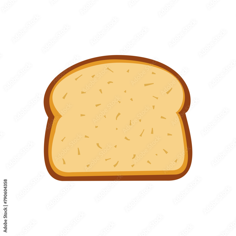 Slice of bread icon on white background. Slice of bread icon on white background.