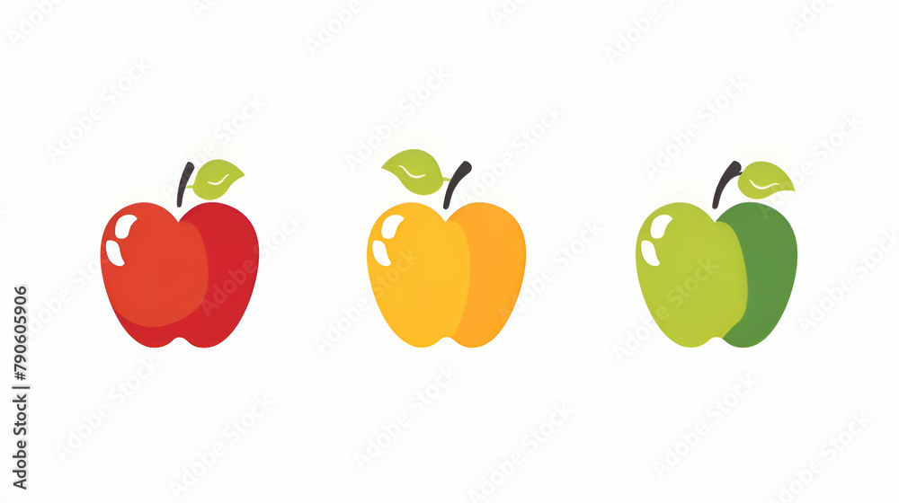 illustration of a set of apple vector illustration illustration of a set of apple vector illustration