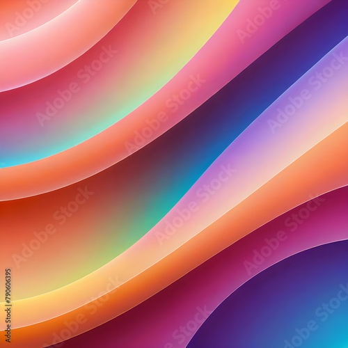 Color Spectrum Curve: Rainbow Gradient Abstract Art