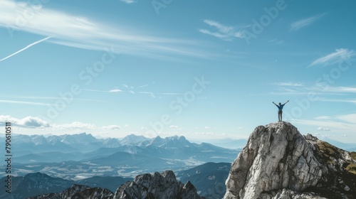 Solo Adventurer Conquers Mountain, Embraces Sky © Ilia Nesolenyi