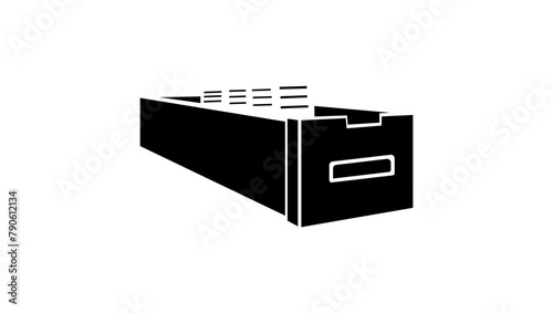 archive emblem, black isolated silhouette
