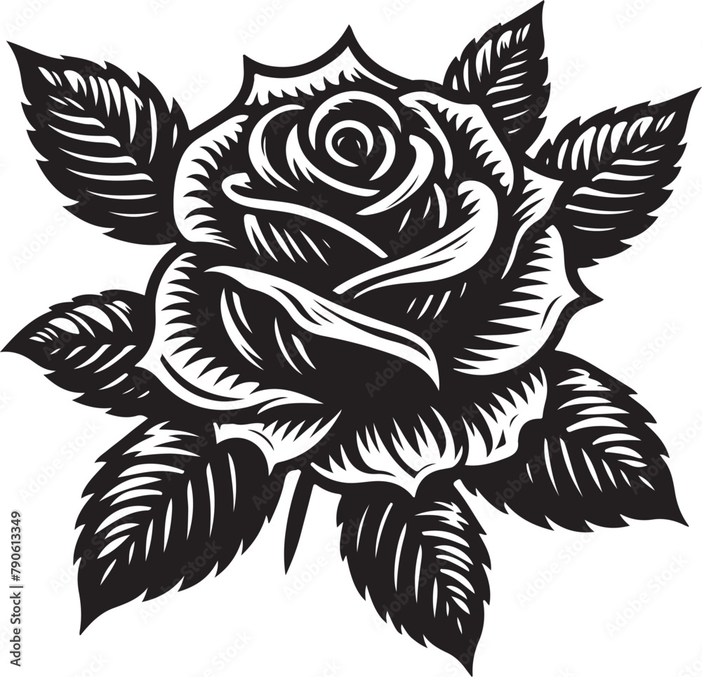 Obraz premium black and white flower