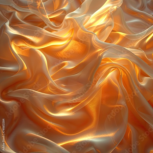 Abstract silk texture in glowing light