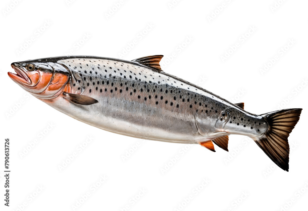 Whole salmon isolated on white Whole salmon isolated on white