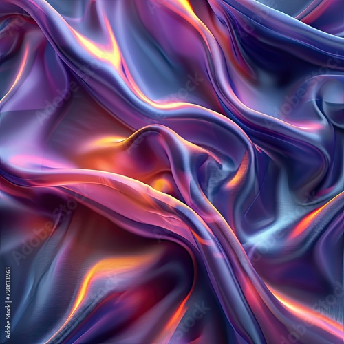 Abstract silk texture in glowing light