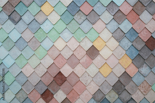 Colorful Tiles Wall Background