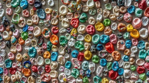 A wall of colorful chewed gum on Seattle's Market Theater Gum Wall, Gum wall Seattle