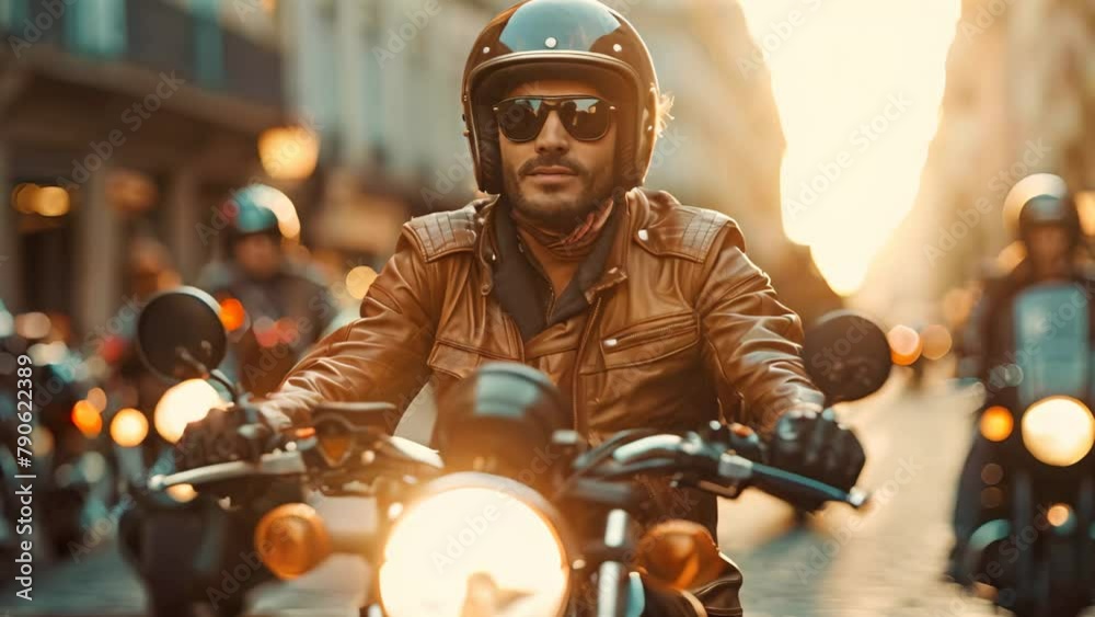 Bikers in Sync: A Minimalist Urban Journey. Concept Urban Biking, Minimalist Style, Synchronized Moves, City Exploration, Modern Cyclists Bikers in Sync: A Minimalist Urban Journey. Concept Urban Biking, Minimalist Style, Synchronized Moves, City Exploration, Modern Cyclists