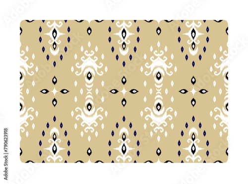 Seamless pattern, traditional ikat element classic color for fabric, textile, carpet, wrapping, curtain and background.