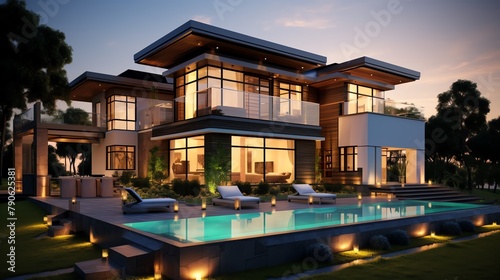 Design Your Dream House Imagine you have an unlimited budget to design your dream house Describe the architectural style, interior design, and any unique features it would have © BURIN93