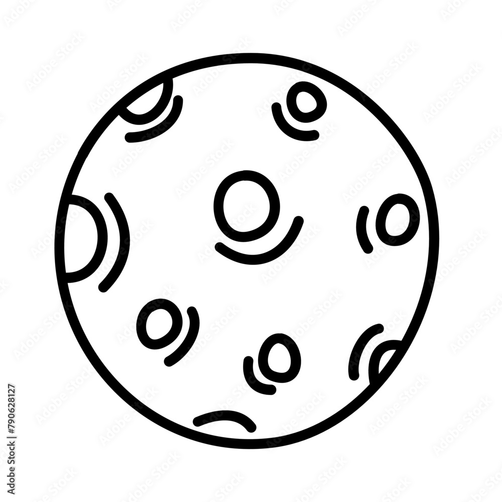 moon of space doodle icon moon of space doodle icon