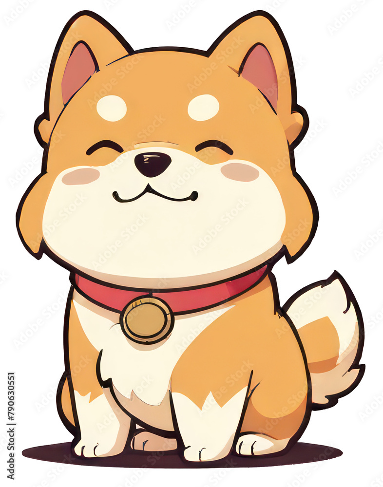 Fototapeta premium Cartoon Chiba Dog PNG 4