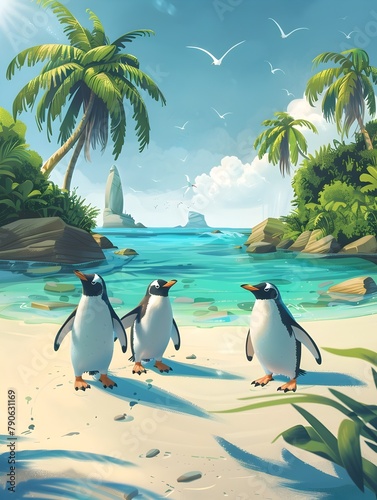 Penguins Discover Tropical Paradise Unlikely in Stunning D