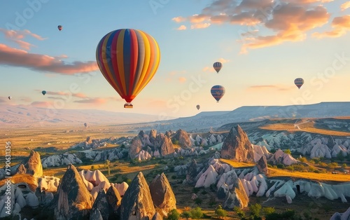 Turkish Delight: Experiencing the Beauty of Cappadocia from Hot Air Balloons Above photo