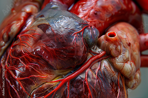 Precision photography offering an in-depth look into the anatomy of the human heart.