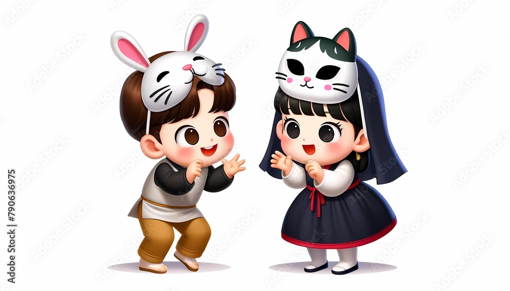 Masked Children, Generative AI Masked Children, Generative AI