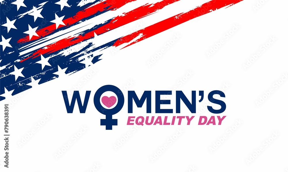 Women's Equality Day in United States. Female holiday, celebrated annually in August 26. Women right history month. Feminism concept. Poster, greeting card, banner and background. Vector illustration Women's Equality Day in United States. Female holiday, celebrated annually in August 26. Women right history month. Feminism concept. Poster, greeting card, banner and background. Vector illustration