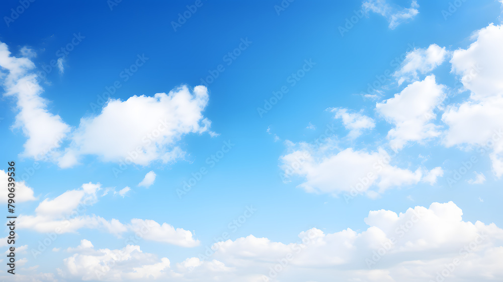 Blue sky with white clouds background