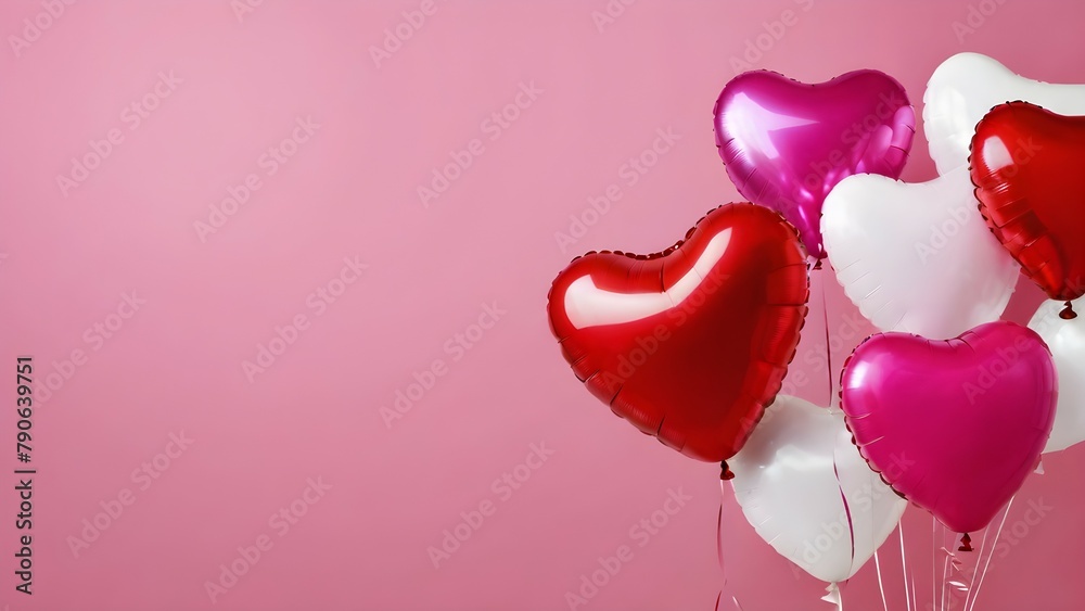 valentines day background, heart balloons

