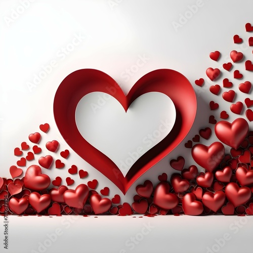 red hearts, valentine's day background, background with hearts 