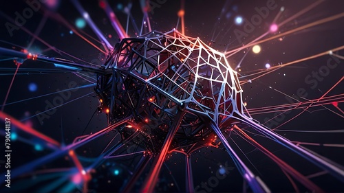 3D rendering of abstract technology concept background ready for presentation banner or poster