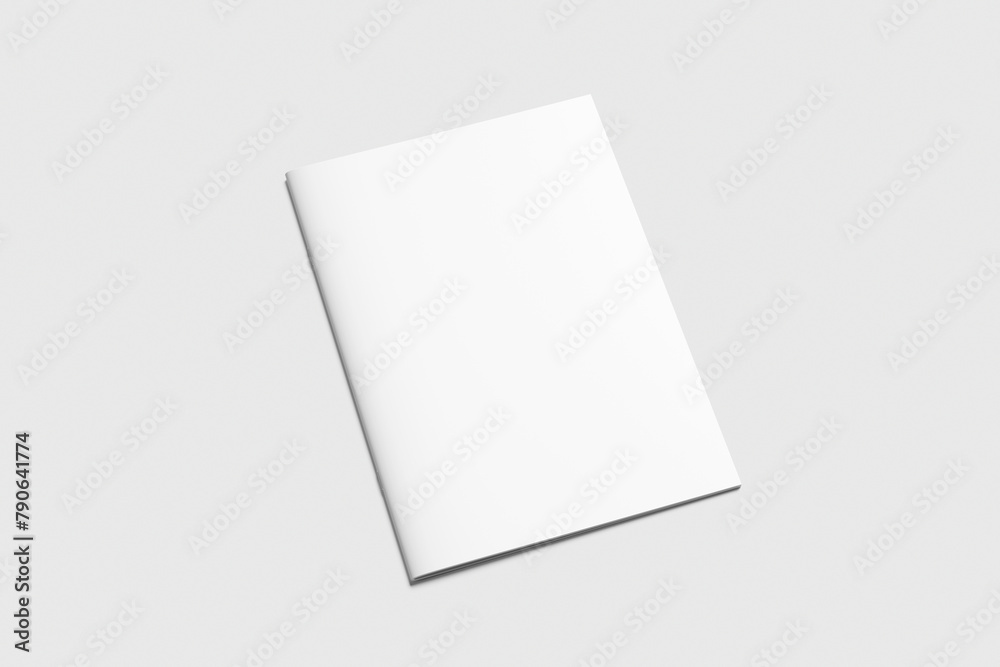 Realistic Brochure Catalog Mockup on white 3D rendering Realistic Brochure Catalog Mockup on white 3D rendering