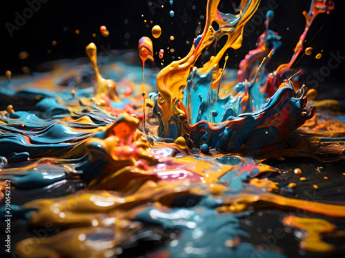 Water colours splash