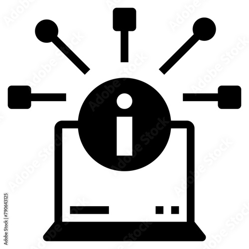 information glyph style icon