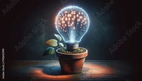 植木鉢と電球 photo
