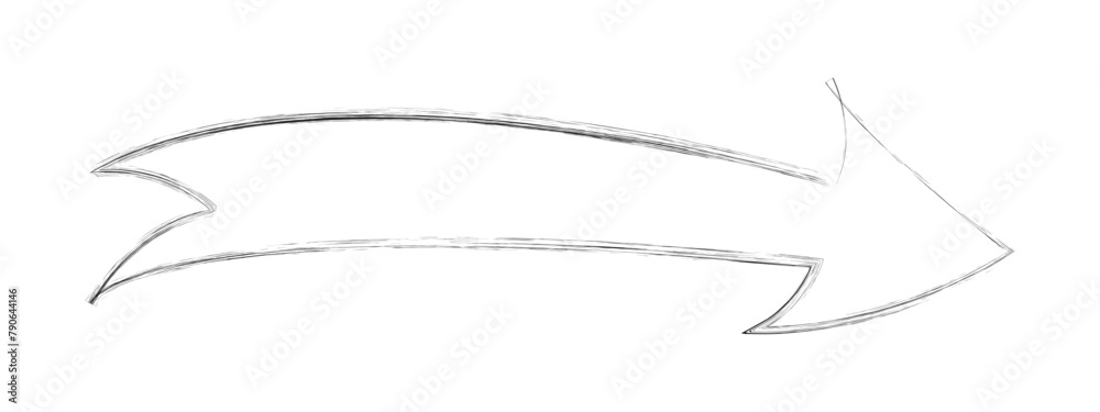 Fototapeta premium brush painted arrow icon on white background - vector illustration