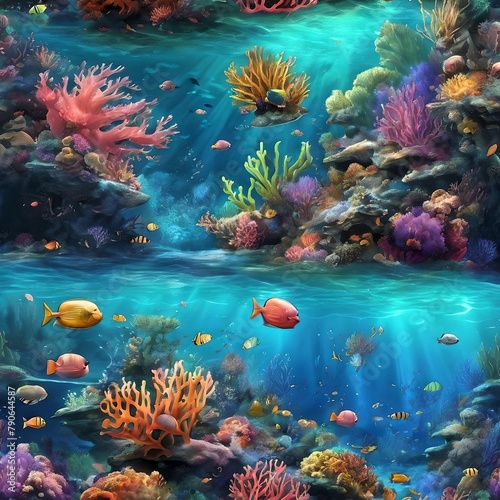 Enchanting Underwater Paradise  Vibrant Coral Reefs and Exotic Marine Life