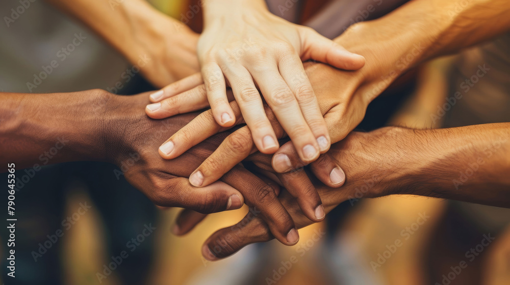 Hands, huddle and diversity with trust, helping others and solidarity with community teamwork. People, support and success with partnership, goal and motivation for collaboration with perseverance Hands, huddle and diversity with trust, helping others and solidarity with community teamwork. People, support and success with partnership, goal and motivation for collaboration with perseverance