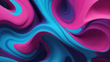 Vibrant abstract background featuring magenta and blue liquid swirls.