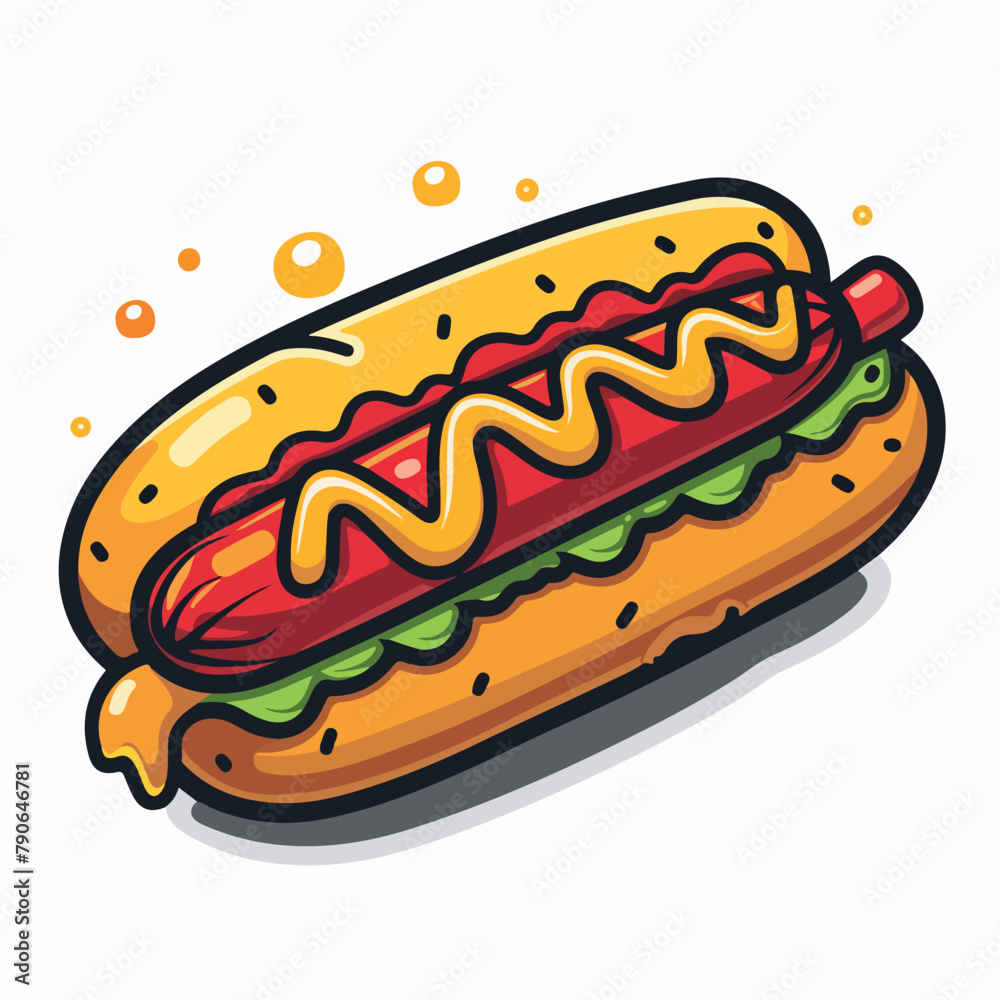 Hotdog in cartoon, doodle style. Image for t-shirt, web, mobile apps and ui. Isolated 2d vector illustration in logo, icon, sketch style, Eps 10. AI Generative Hotdog in cartoon, doodle style. Image for t-shirt, web, mobile apps and ui. Isolated 2d vector illustration in logo, icon, sketch style, Eps 10. AI Generative