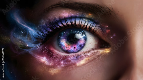 Eye made from nebula