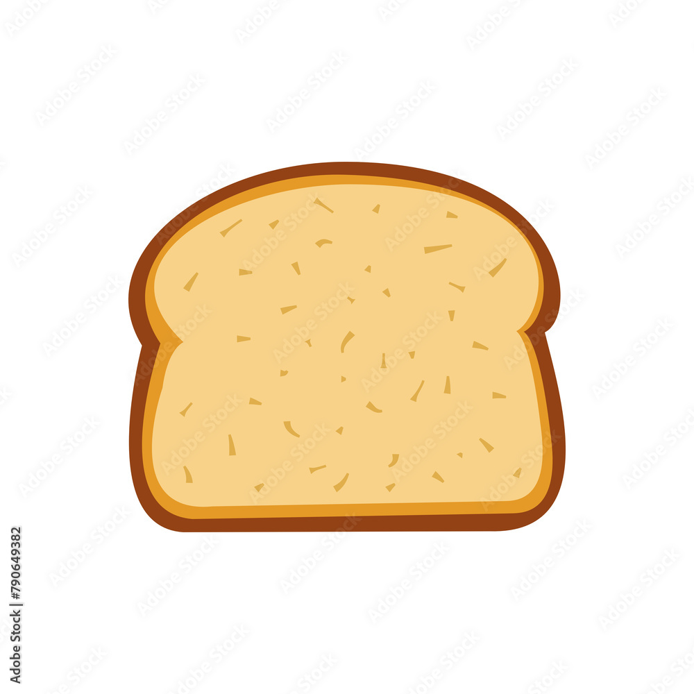 Slice of bread icon on transparent background. Slice of bread icon on transparent background.