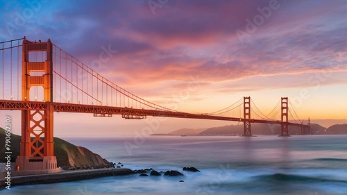 golden gate bridge at sunset