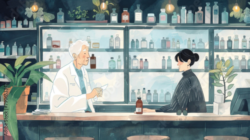 A man and a woman sitting together at a bar, talking and enjoying drinks in a casual setting