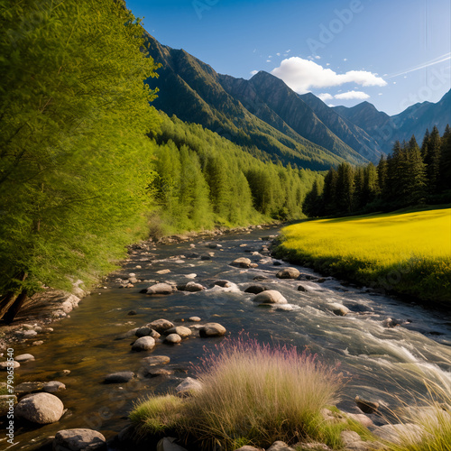 river in the mountains