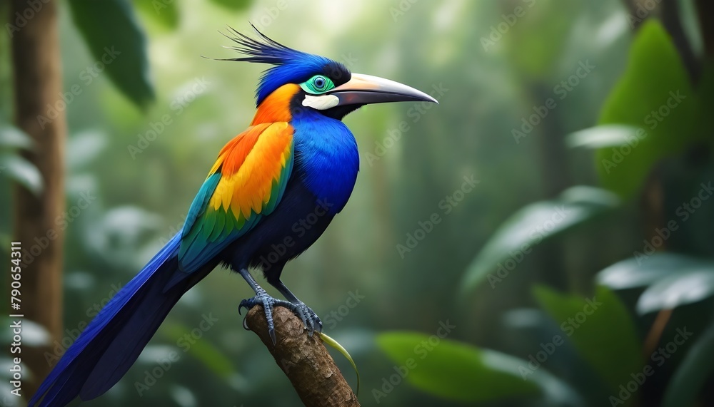 Obraz premium blue and yellow billed toucan