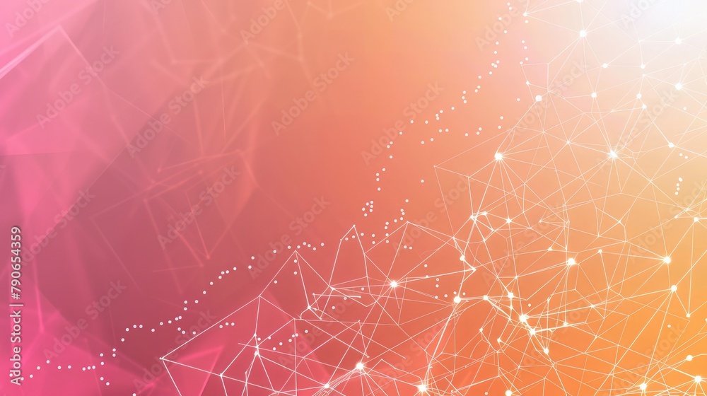 Abstract blurred gradient multicolor background in bright rainbow colors with glowing connected dots structure, Abstract polygonal space low poly dark background with connecting dots and lines. Abstract blurred gradient multicolor background in bright rainbow colors with glowing connected dots structure, Abstract polygonal space low poly dark background with connecting dots and lines.