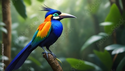 blue and yellow billed toucan © AI Stock