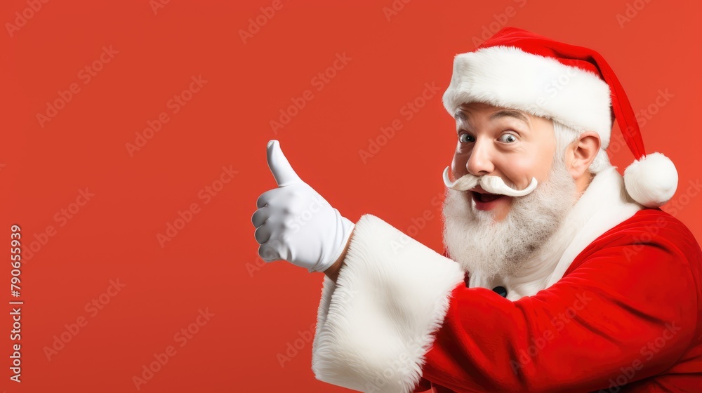 Naklejka premium portrait of santa claus