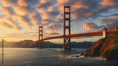 Golden Gate Bridge panorama,