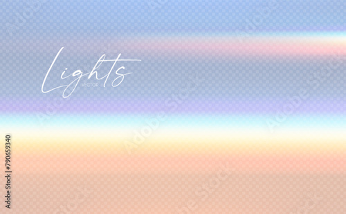 Rainbow light effect. Dispersion of beam. Sun light effect for immersion in atmosphere.