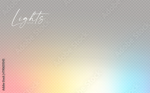 Rainbow light effect. Dispersion of beam. Sun light effect for immersion in atmosphere.