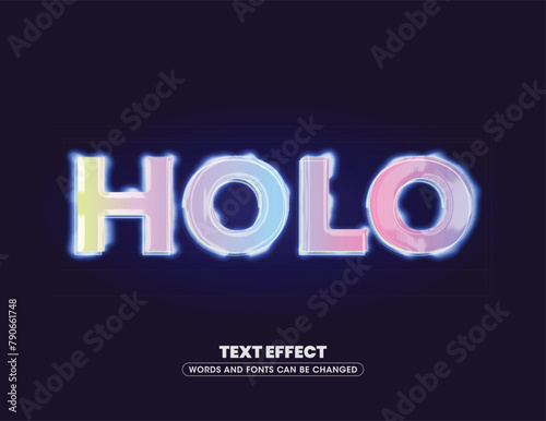 Editable vector text effect