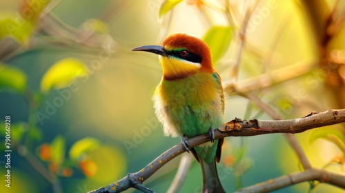 A small bird perched on a tree branch