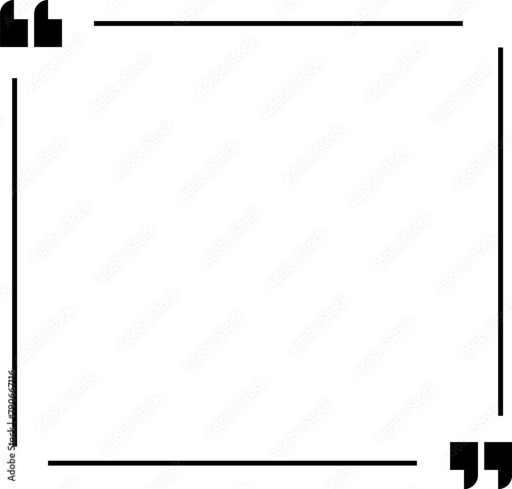 Obraz premium Quote box frame icon set. Quote symbol and mark quote. Quote frames. Comment, text box. Speech bubbles with quotation marks. Blank text message box for quotes. Blog post template. Vector illustration.
