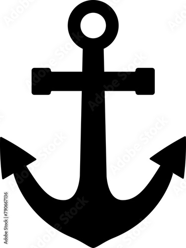 Anchor silhouette vector